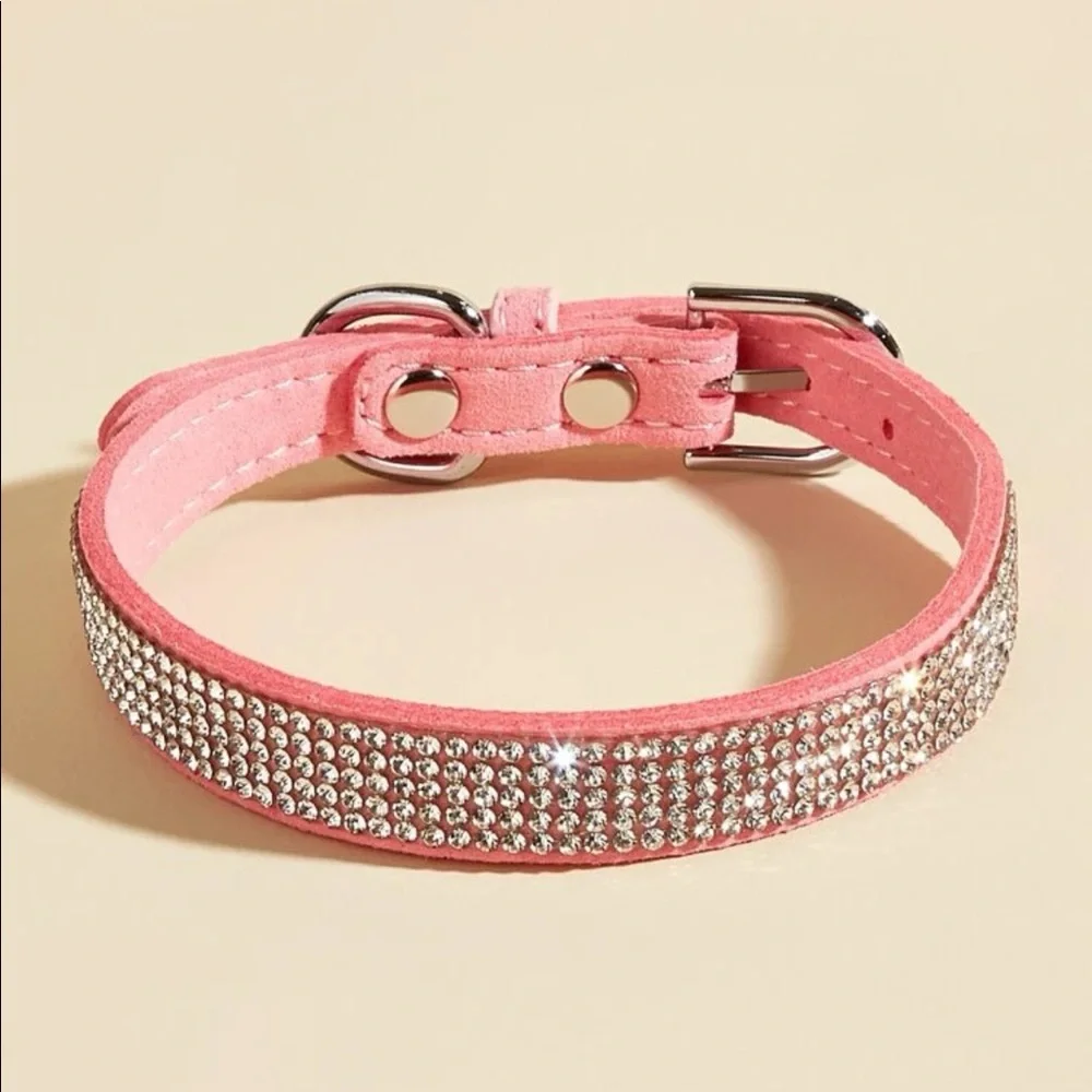 Rhinestone Decor Pet Collar 🐈